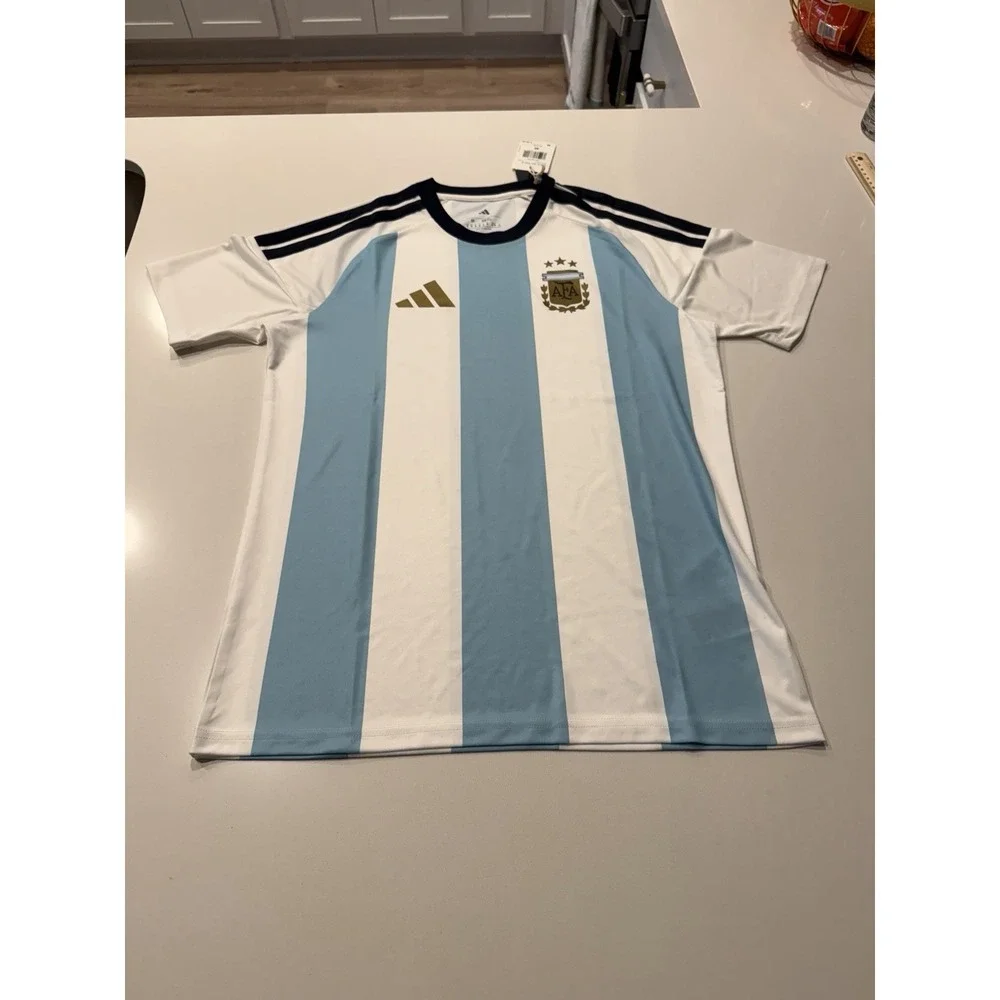 Adidas Argentina 2026 Fan Jersey KA8069 White Ice Blue Mens Medium NWT